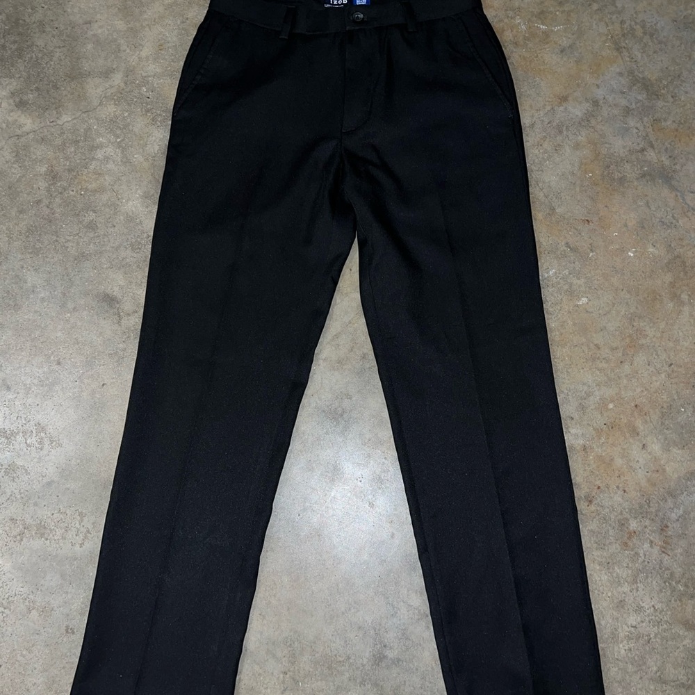 Izod Men's Classic Black Dress Pants
